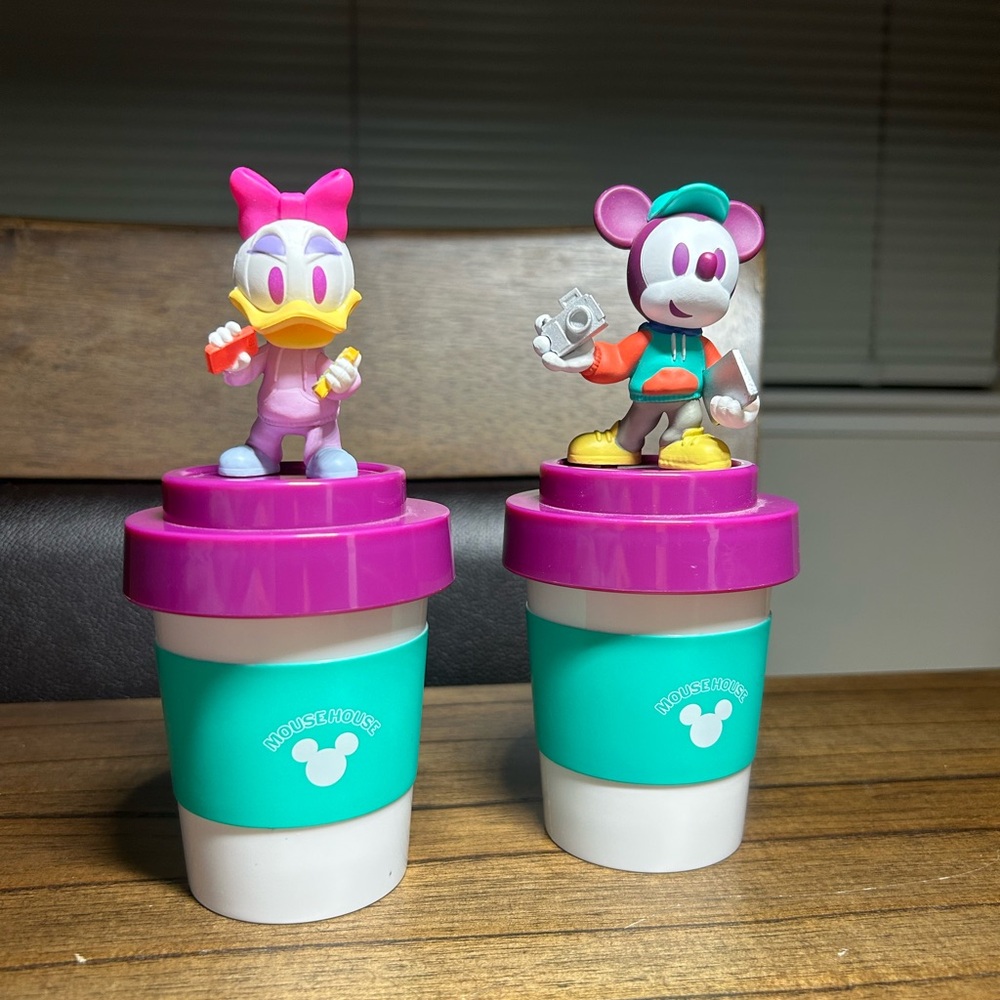 Disney Mickey and daisy cup figure collectibles